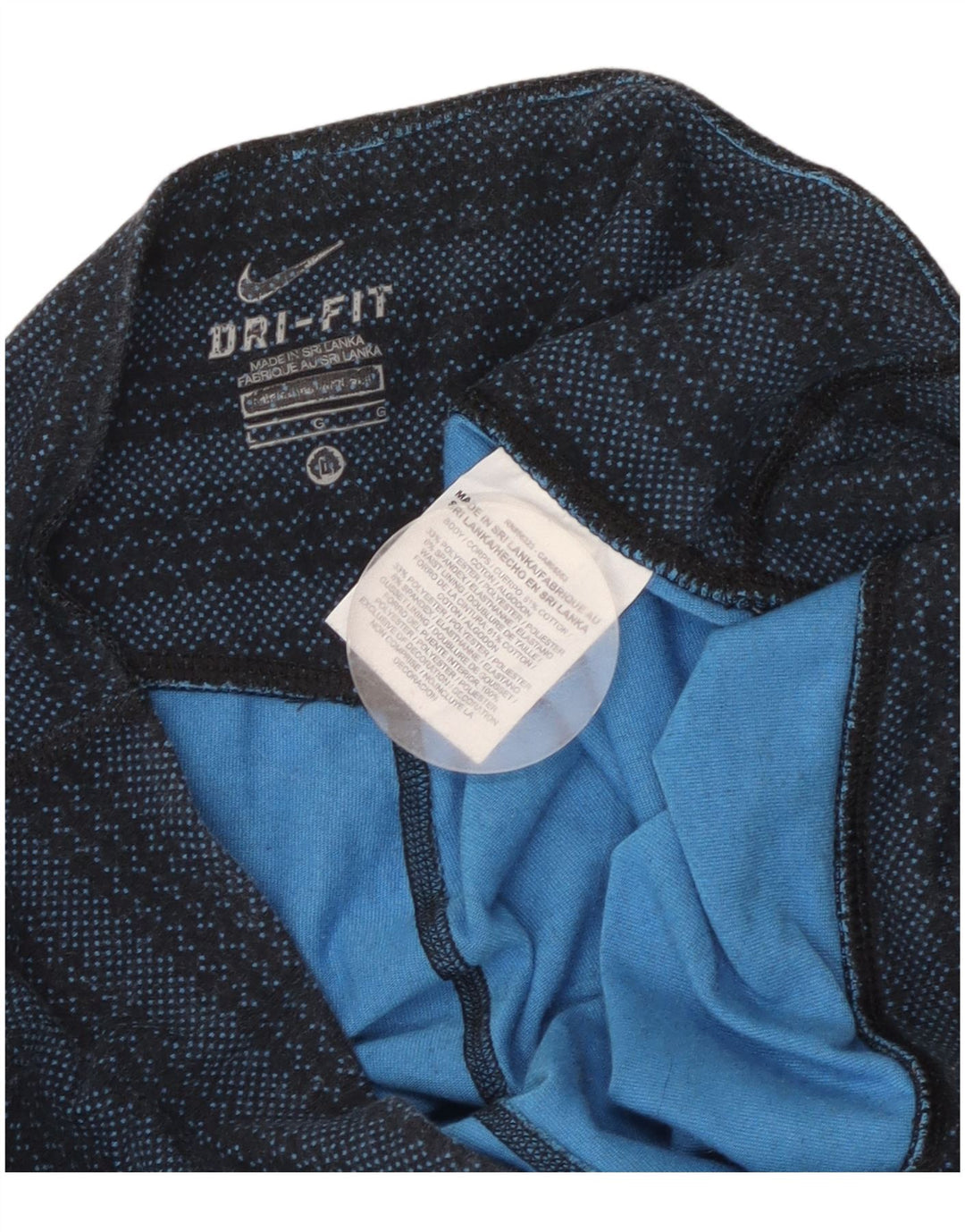 Leggings NIKE Dri Fit Capri pentru femei UK 14, mare, albastru, bumbac cu dungi