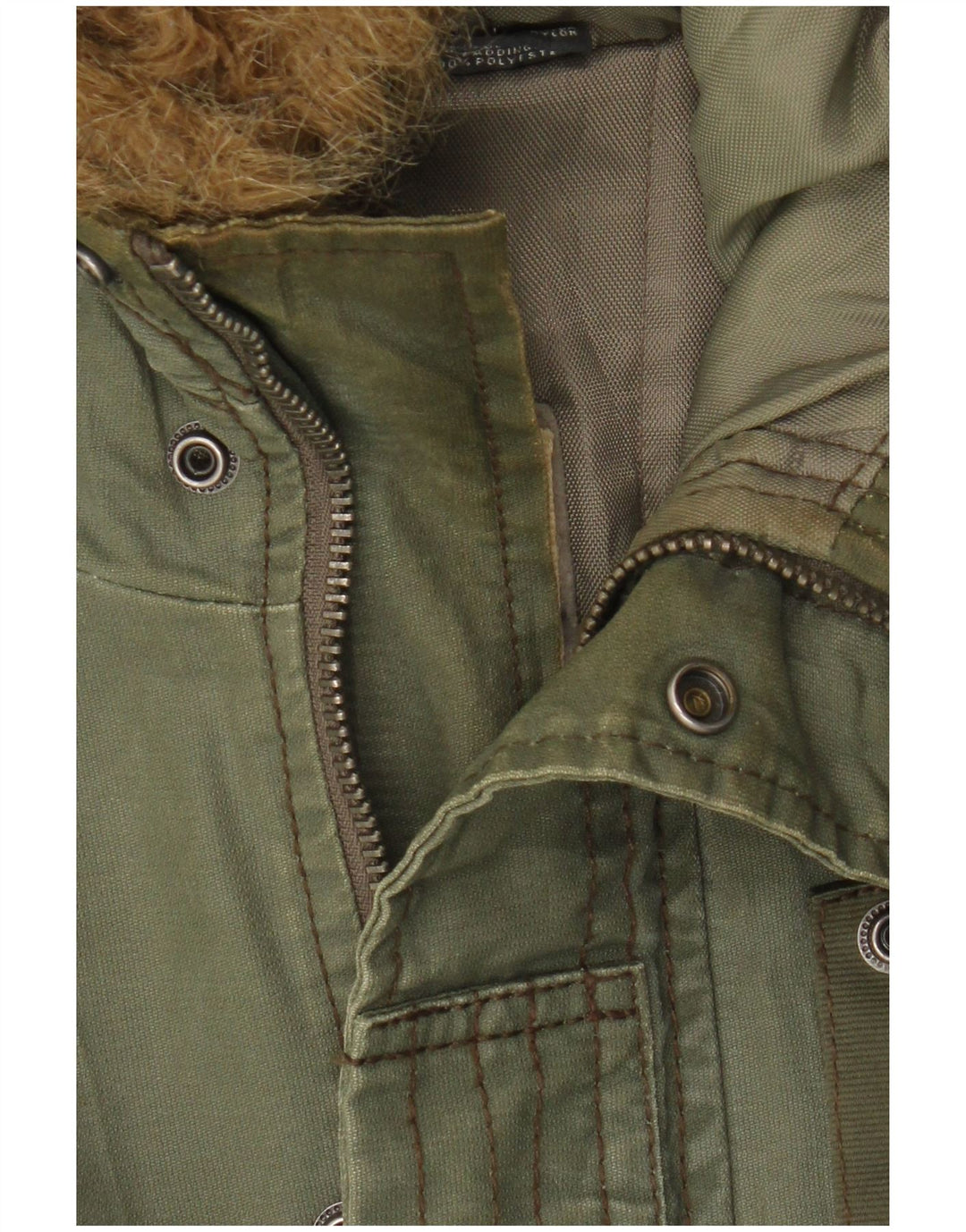 Bomber G-Star pentru bărbați cu glugă, UK 40, bumbac mare, kaki