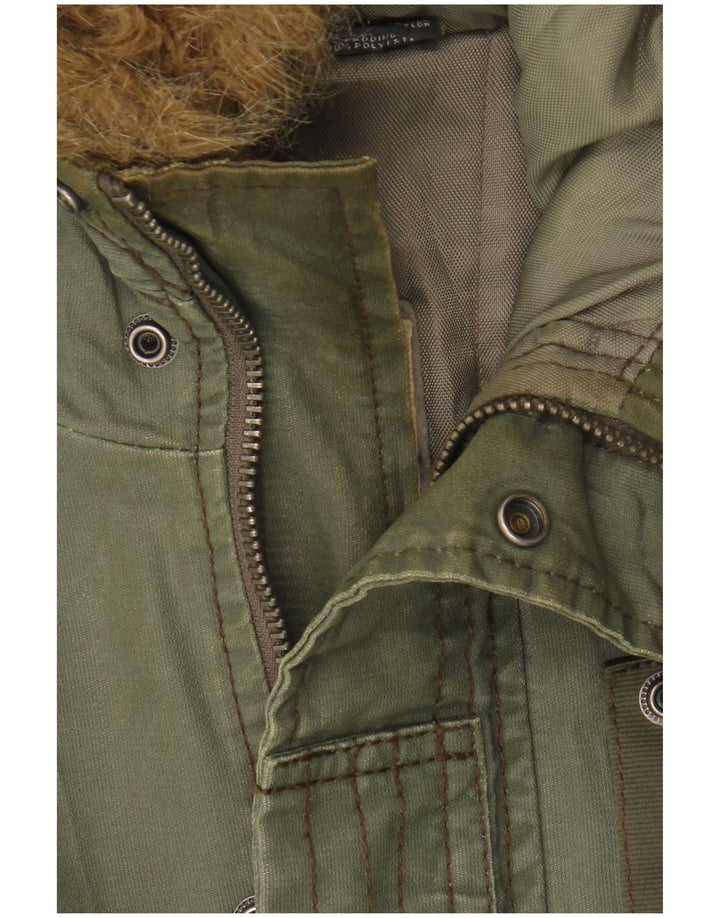 Bomber G-Star pentru bărbați cu glugă, UK 40, bumbac mare, kaki