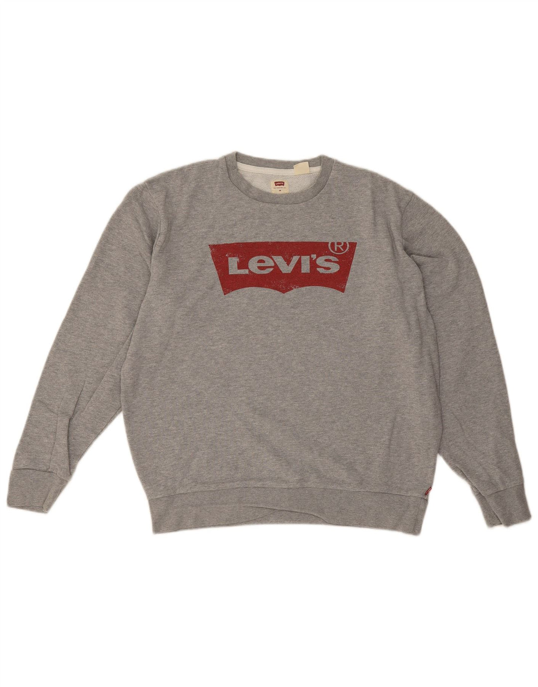 Pulover cu grafică Levi's pentru bărbați, gri mediu cu pete
