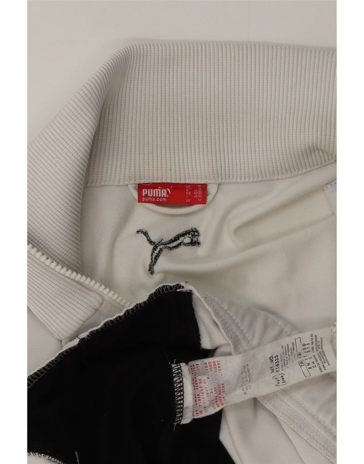 Jachetă de trening pentru bărbați Puma, alb mediu, poliester color bloc