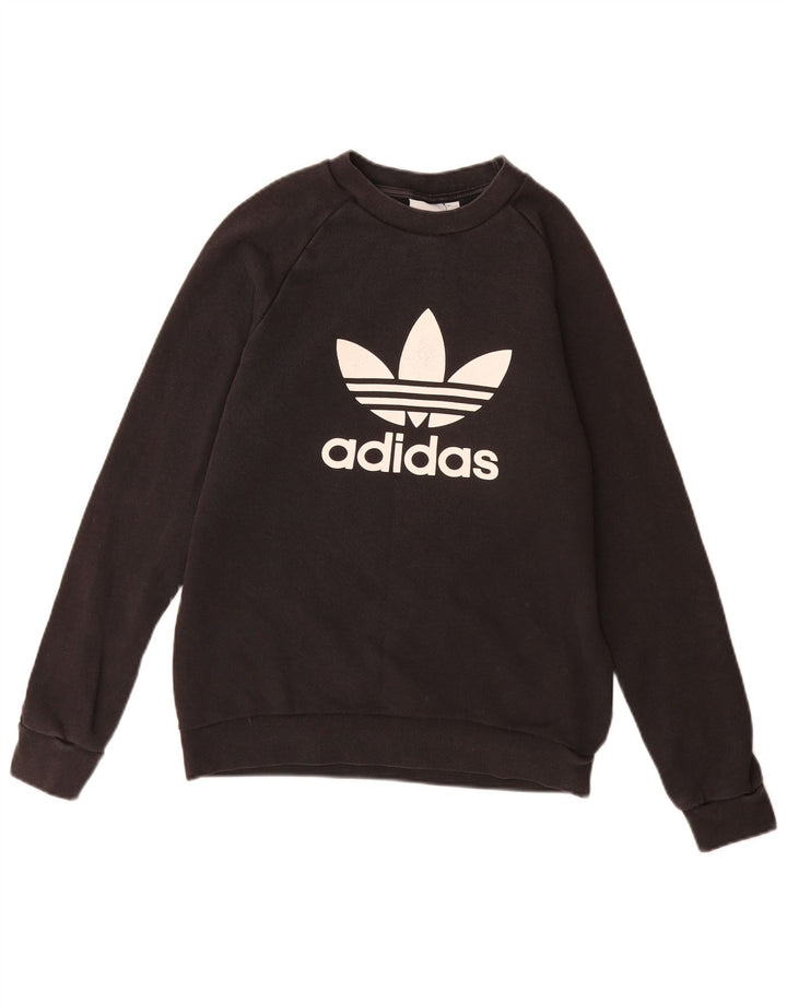 Hanorac grafic pentru bărbați Adidas Jumper XS bumbac negru