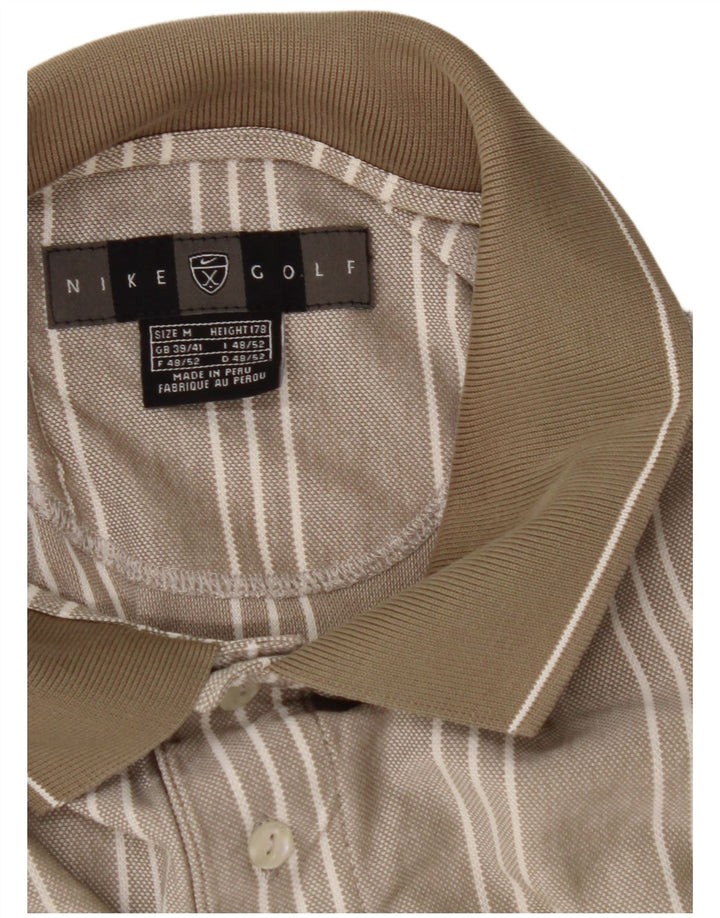 Tricou polo pentru bărbați NIKE UK 39/41 Medium Bej cu dungi
