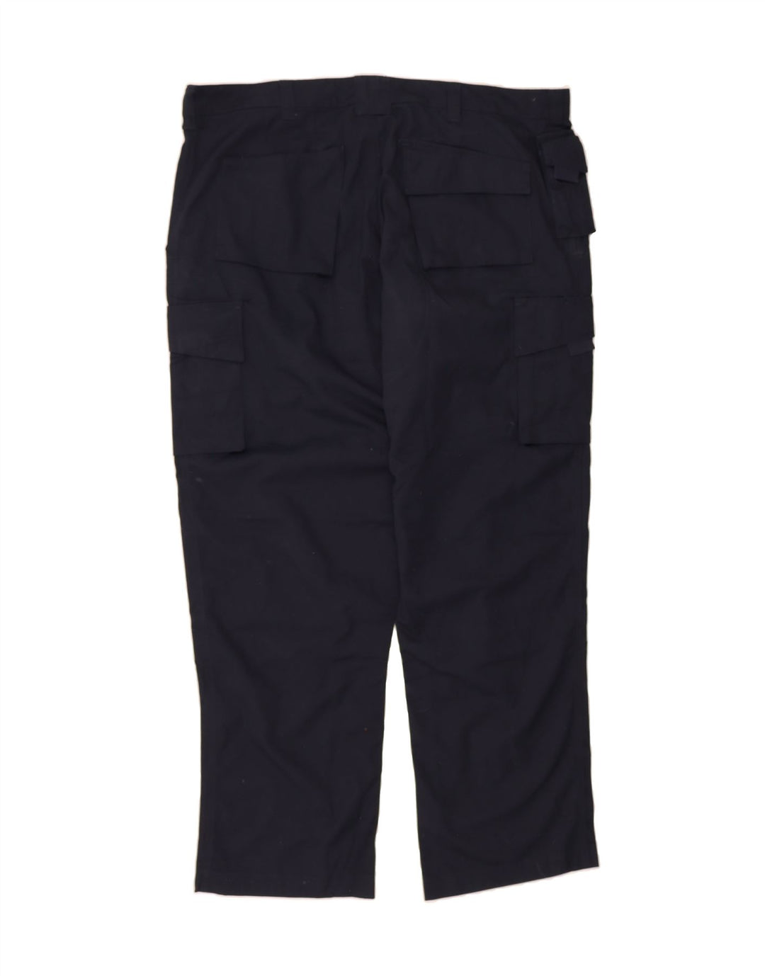 RUSSELL ATHLETIC Mens Straight Cargo Trousers W44 L33 Navy Blue Polyester Vintage Russell Athletic and Second-Hand Russell Athletic from Messina Hembry 