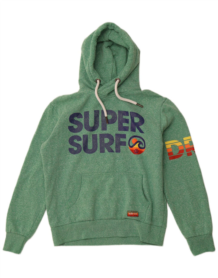 Pulover cu glugă grafic pentru bărbați SUPERDRY, XL, poliester pătat verde