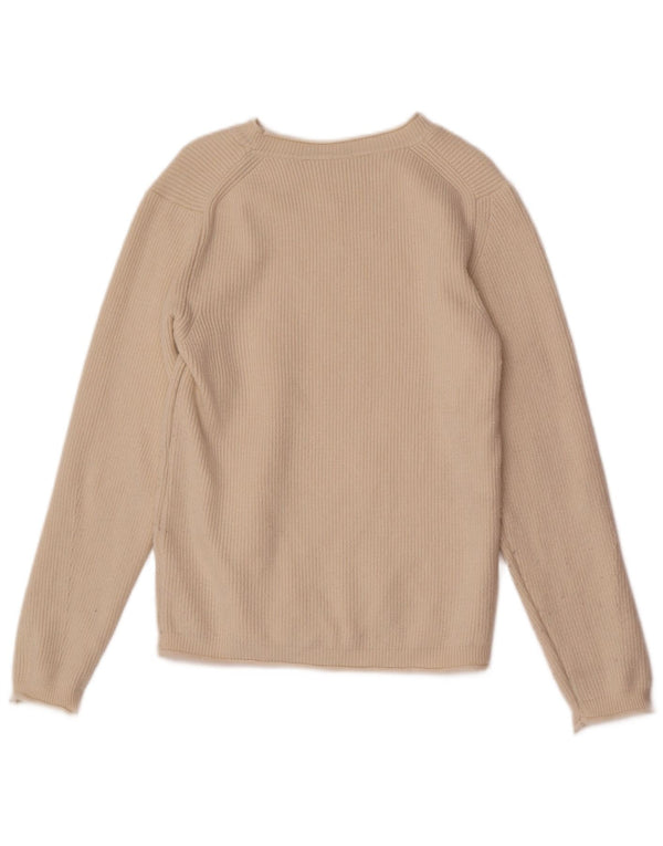 Pulover North Sails pentru femei cu decolteu triplu UK 10 Small Beige Viscose