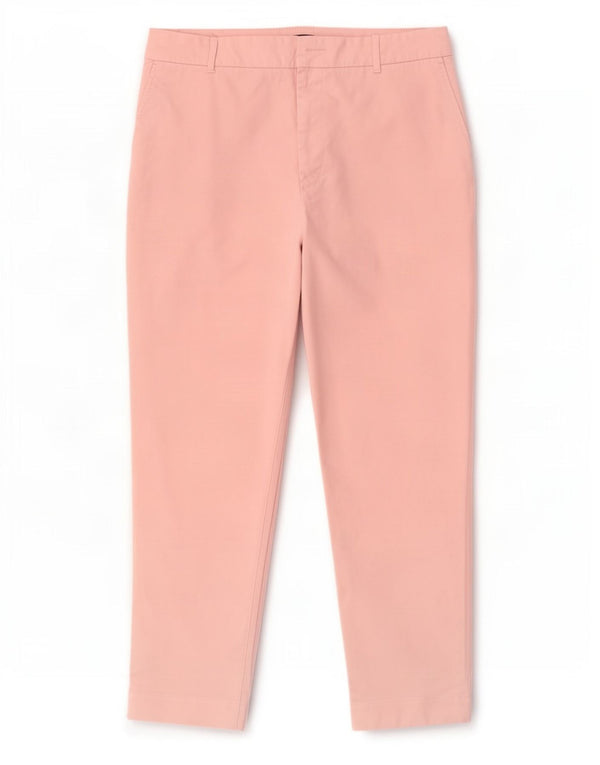 Pantaloni chino crop pentru femei Marks & Spencer UK 14 mare L32 L25 bumbac roz