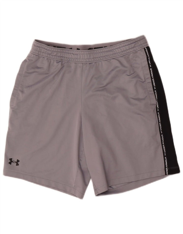Pantaloni scurți sport grafic Under Armour pentru bărbați, mari, gri, poliester color bloc