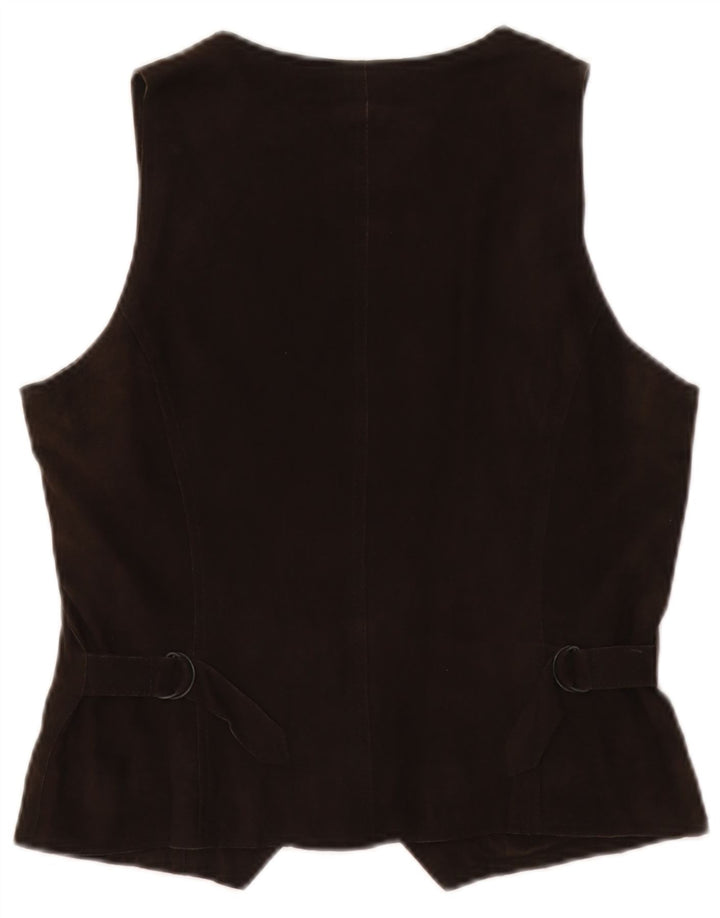 Marc O'Polo Gilet de piele intoarsa pentru femei EU 38 Maro Mediu Piele