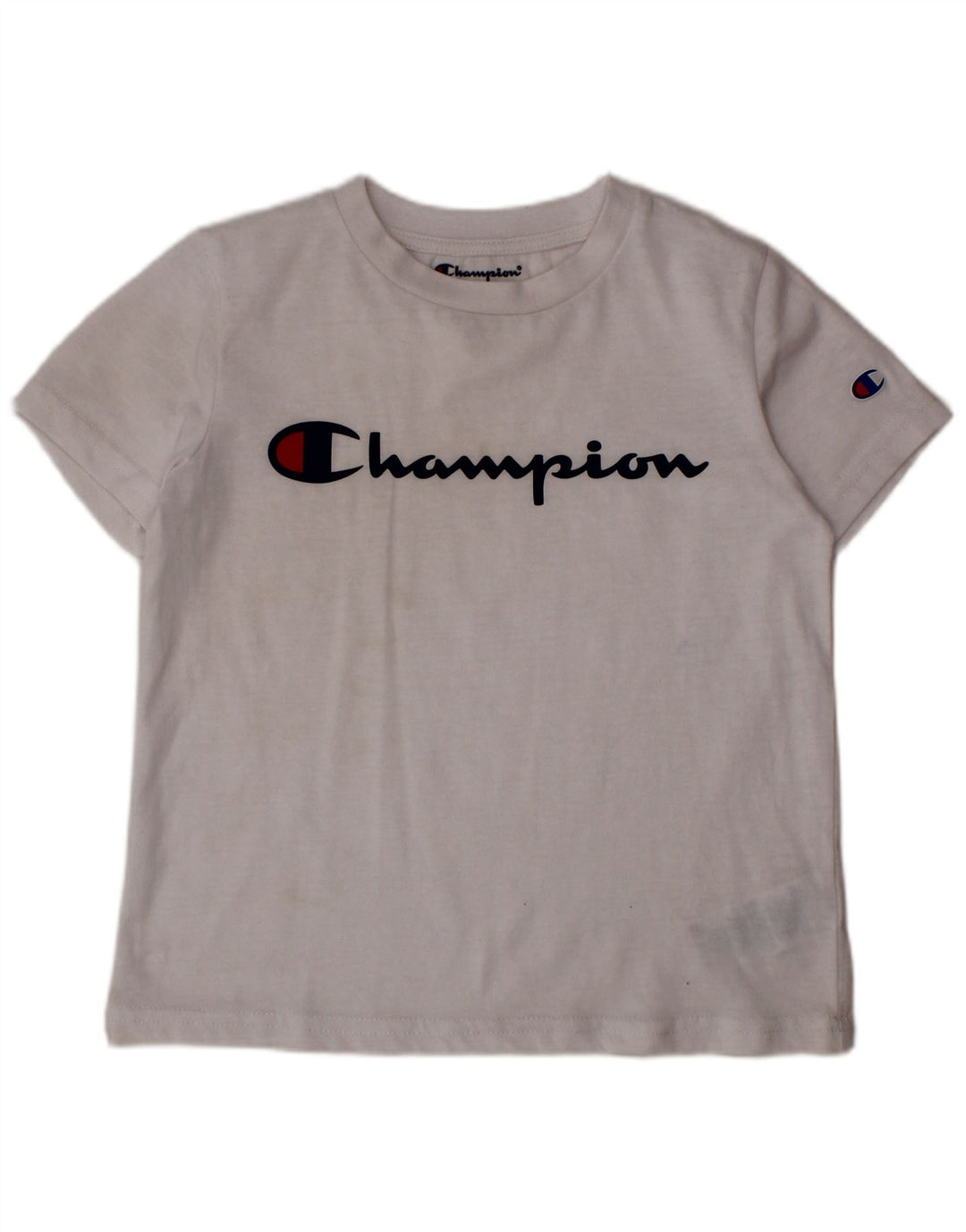 Tricou grafic CHAMPION Băieți Top 4-5 Ani Bumbac Alb