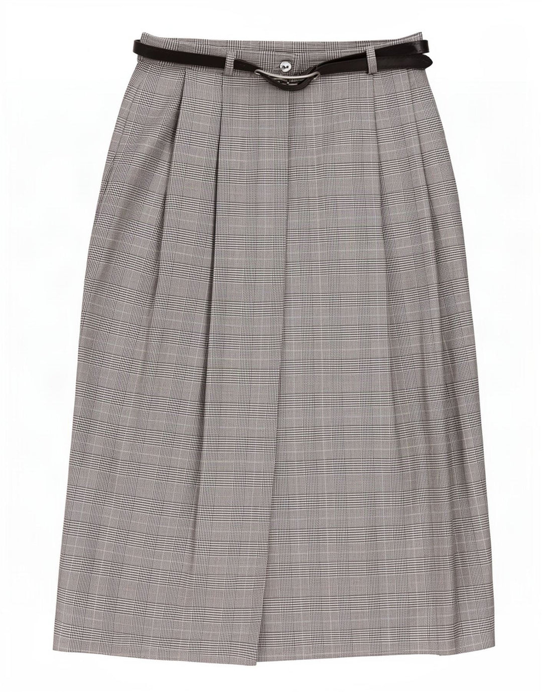 Fusta Wrap Vintage pentru femei UK 10 Small W27 Gri Houndstooth Poliester