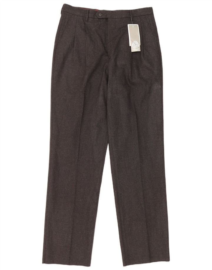 Pantaloni de costum vintage pentru bărbați IT 48 Medium L30 L33 Lână gri