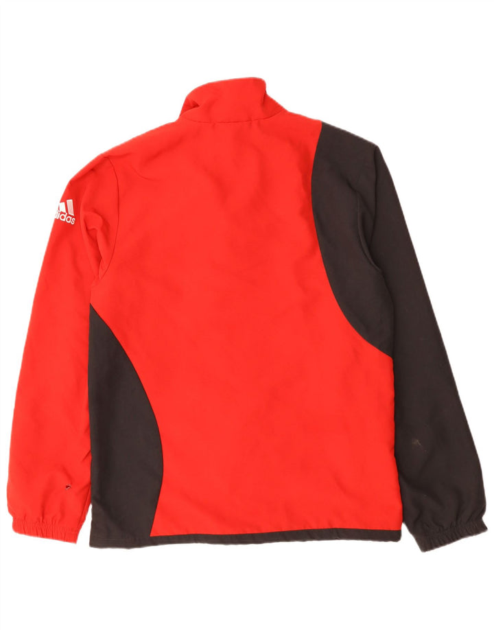 Jachetă de trening pentru bărbați ADIDAS Marea Britanie 36/38 Poliester Colorblock Roșu Mic