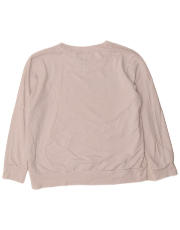 Dkny Pulover cu grafic pentru femei UK 14 Bumbac alb mediu