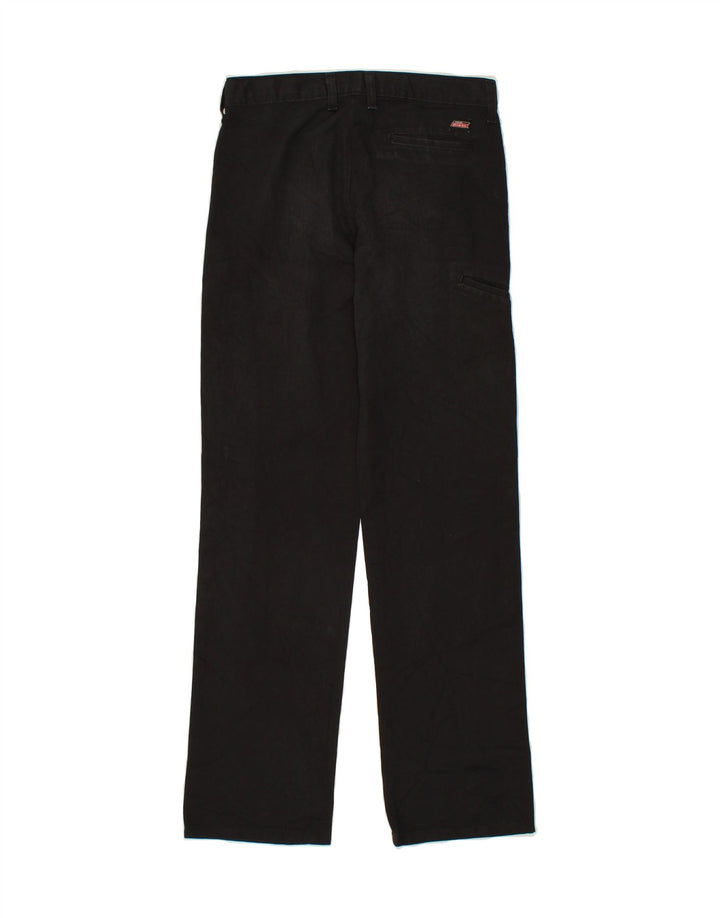 DICKIES Womens Straight Chino Trousers W28 L30  Black Polyester Vintage Dickies and Second-Hand Dickies from Messina Hembry 
