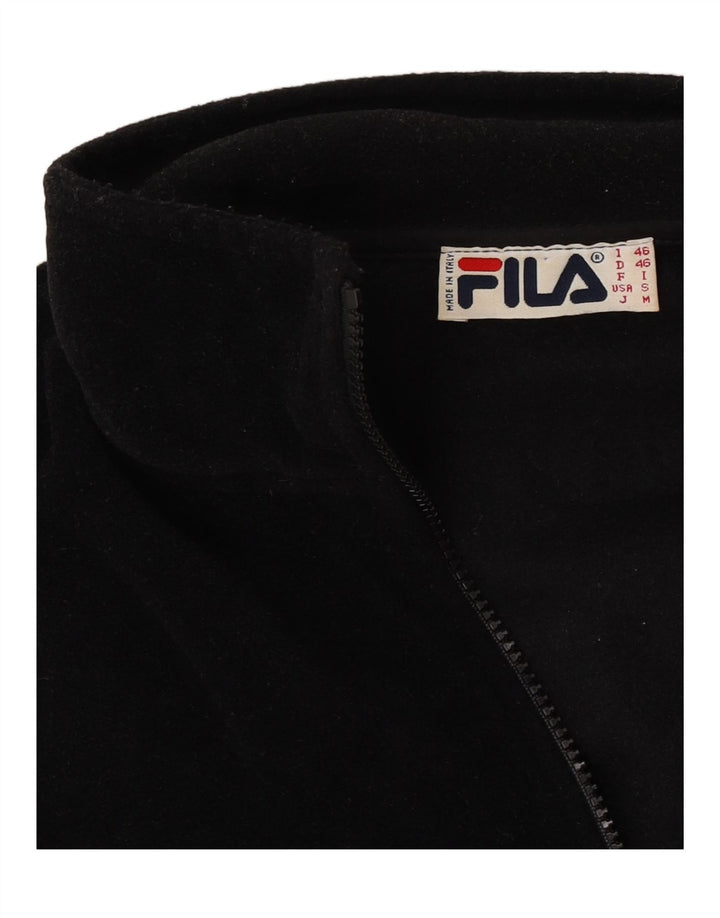 Pulover Fila pentru bărbați, cu fermoar și gât, din lână, IT 46, negru