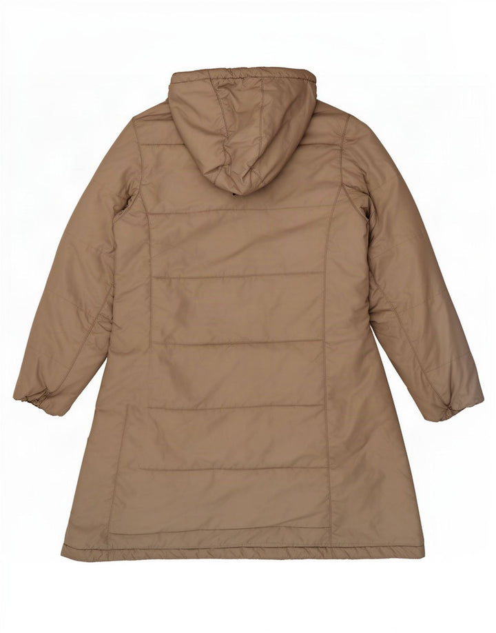 Jack Wolfskin Jachetă căptușită cu glugă pentru femei UK 12/14 Poliester mediu bej