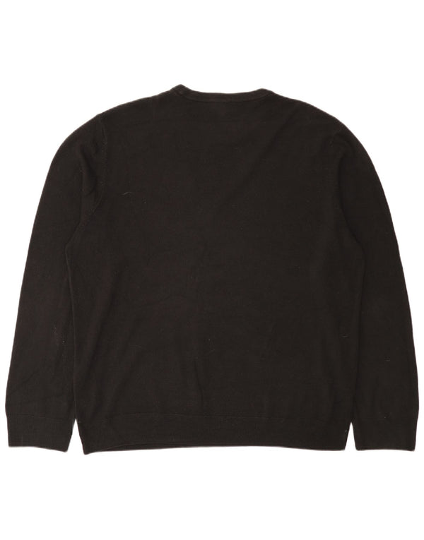 Pulover pentru bărbați Marks & Spencer, cu gât crew, 2XL, acrilic negru