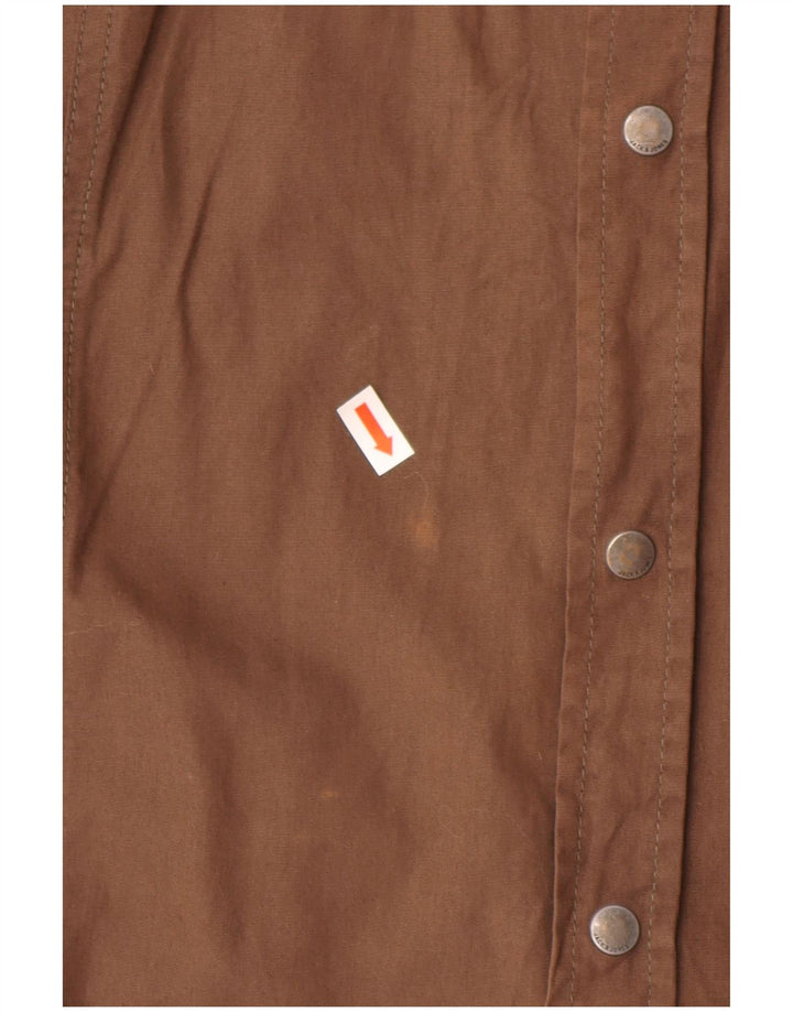 Cămașă cu grafică Jack & Jones pentru bărbați, bumbac maro mare