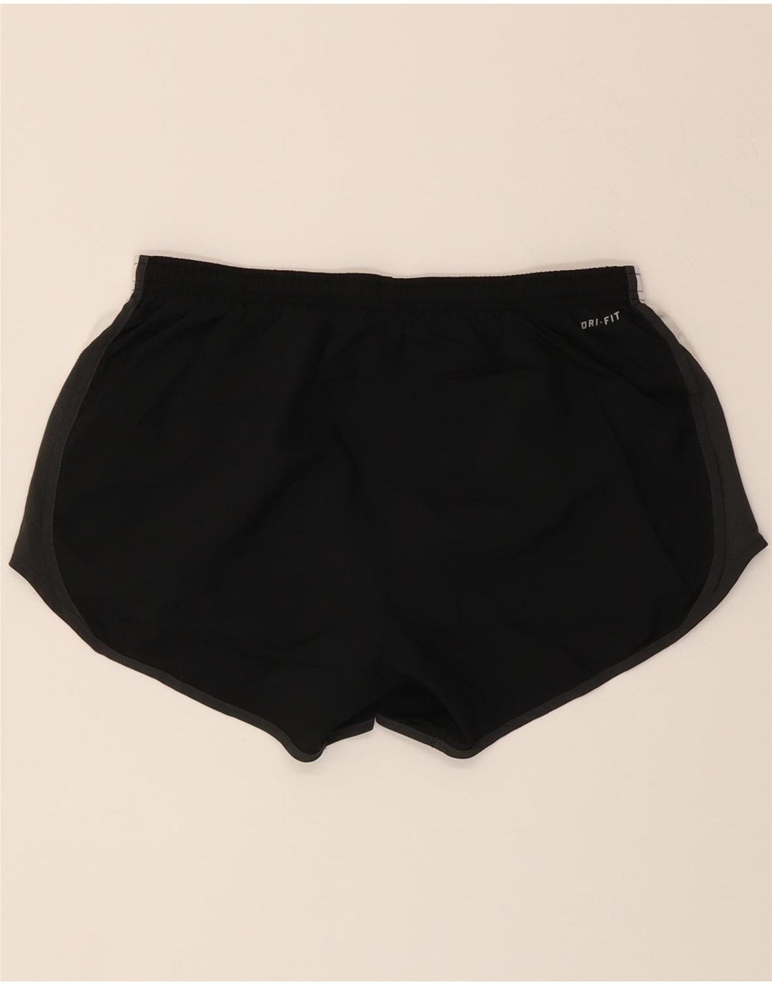 NIKE Womens Dri Fit Sport Shorts UK 14 Medium  Black Colourblock Polyester Vintage Nike and Second-Hand Nike from Messina Hembry 