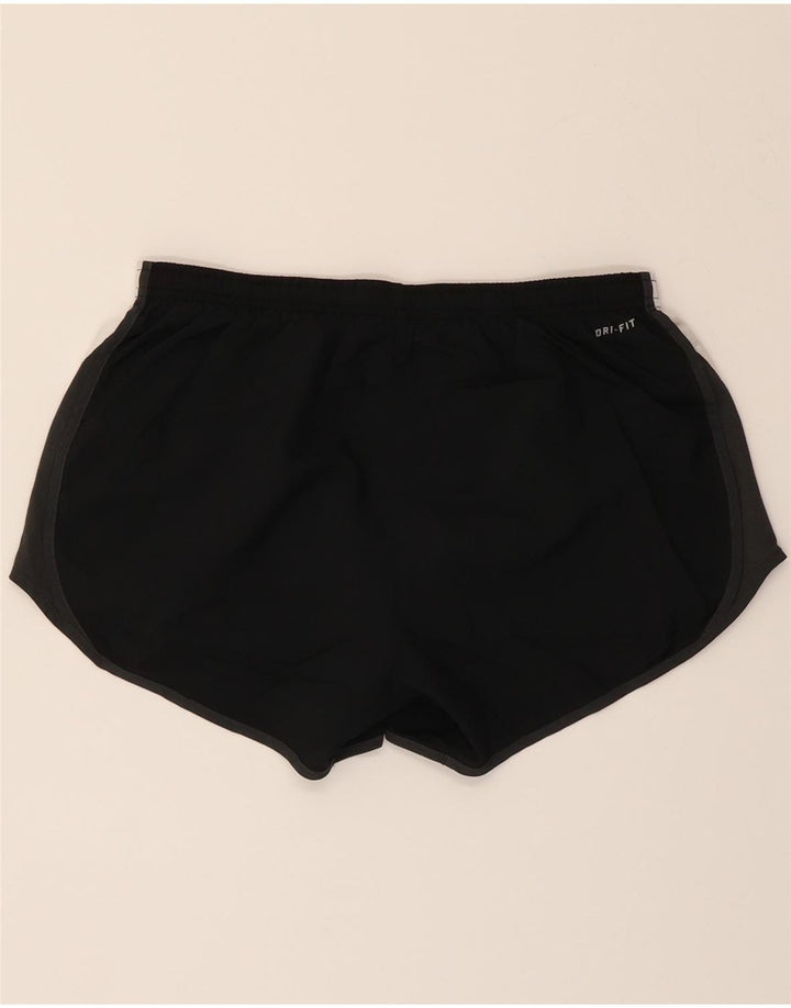 NIKE Womens Dri Fit Sport Shorts UK 14 Medium  Black Colourblock Polyester Vintage Nike and Second-Hand Nike from Messina Hembry 