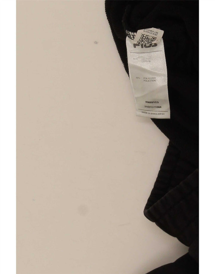 Pantaloni de trening cu grafica Fila pentru barbati Joggeri bumbac mediu negru