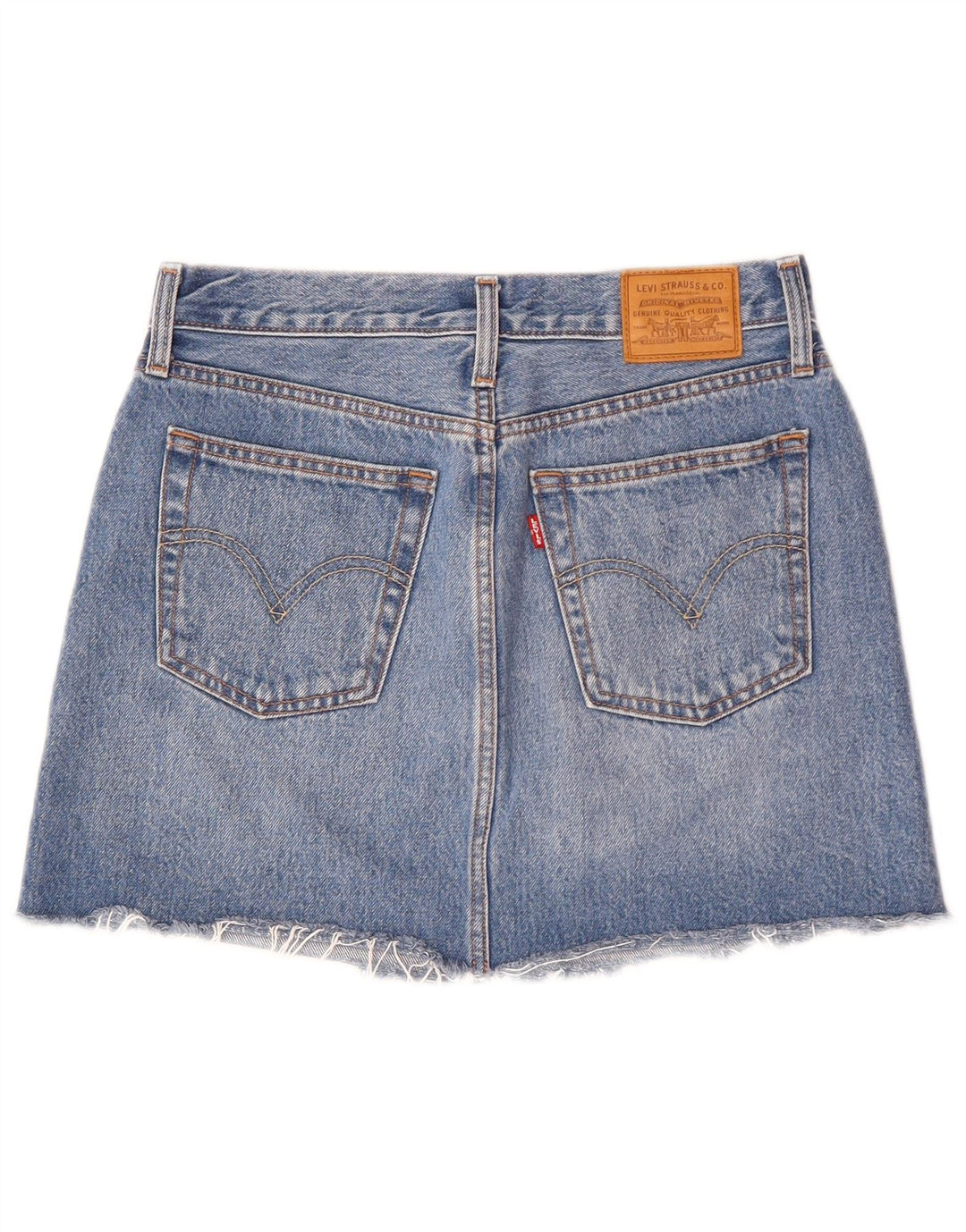 Fusta Mini denim Levi's W27 Small Blue Bumbac