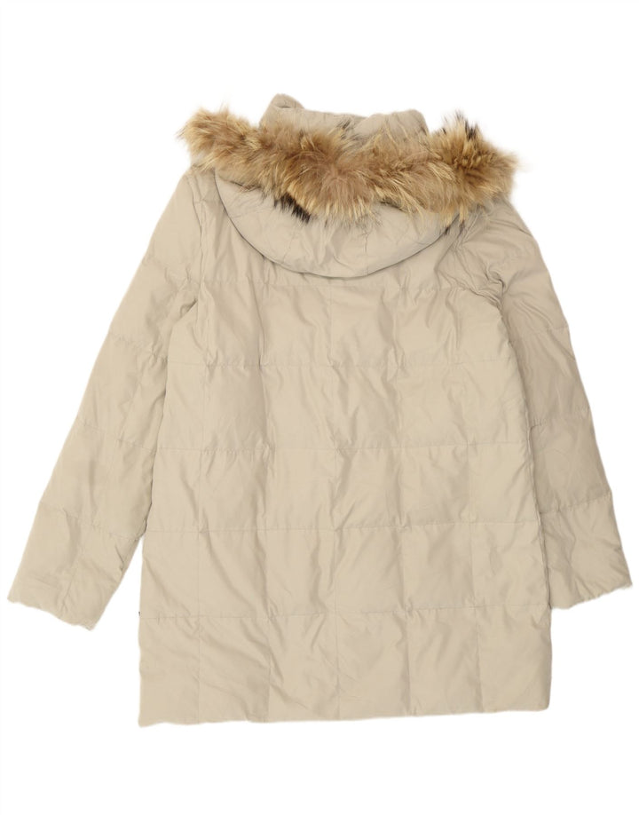 Palton căptușit cu glugă Diadora pentru femei UK 18 XL poliester bej