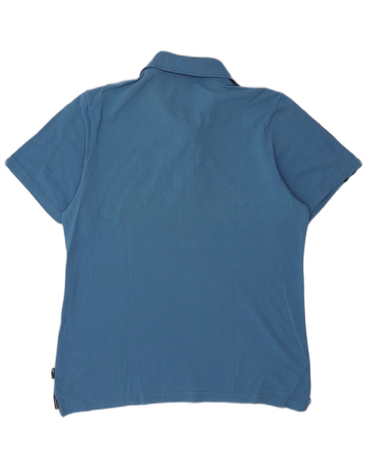 Tricou polo ADIDAS pentru bărbați, bumbac albastru mediu