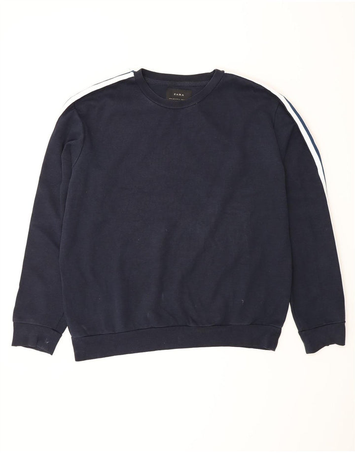 Pulover pentru bărbați Zara XL Bleumarin Colorblock