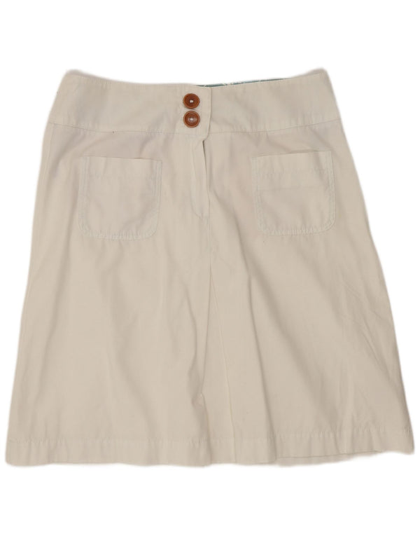 Fustă A-Line Boden pentru femei UK 16 Large W32 Bumbac alb