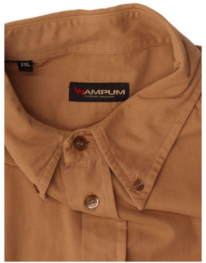 Cămașă pentru bărbați Wampum 2XL bumbac maro