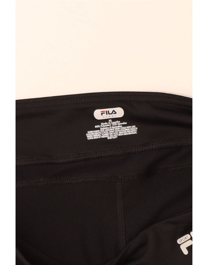 Leggings Capri FILA pentru femei UK 14 Poliester mediu negru