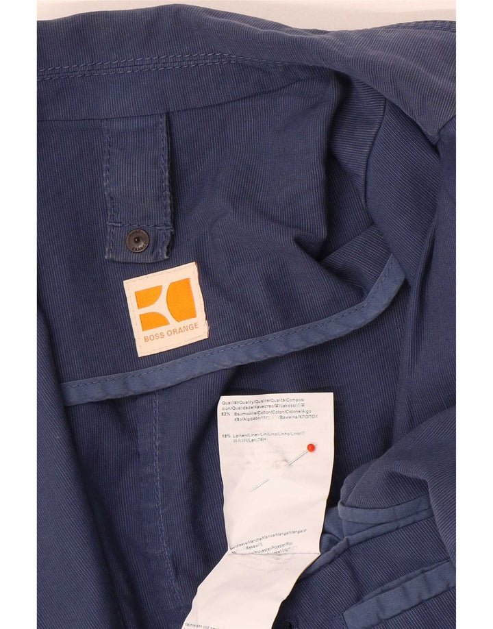 Blazer pentru bărbați Hugo Boss cu 3 nasturi EU 52 XL Bumbac albastru