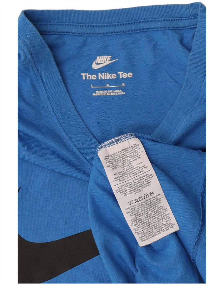 Tricou grafic Nike pentru bărbați Top mare, albastru, bumbac