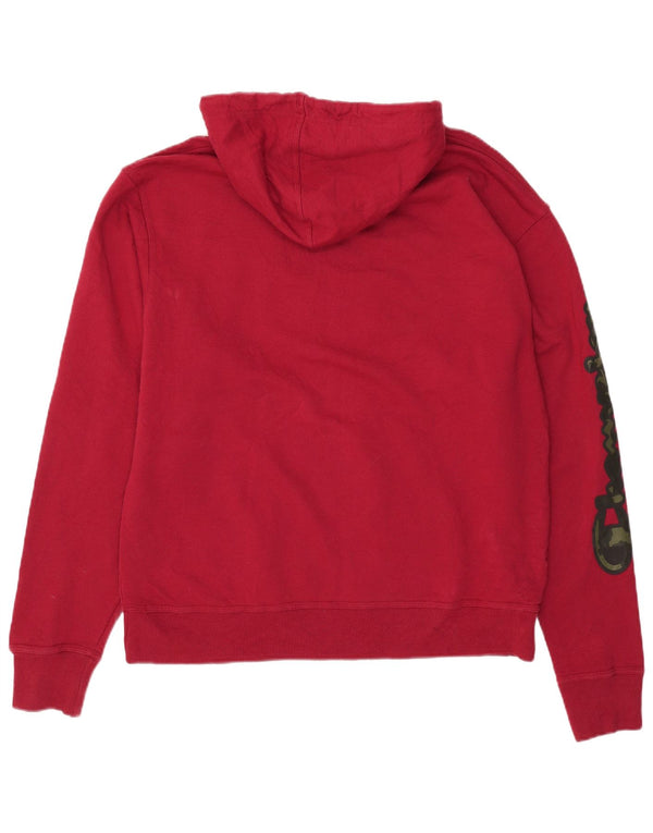 Pulover cu glugă cu grafică pentru bărbați CHAMPION, mare, roșu, bumbac