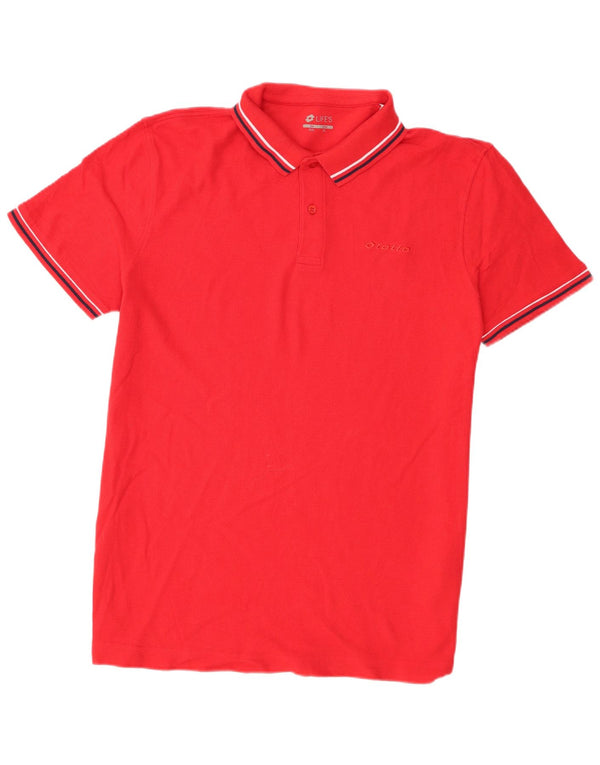 Tricou polo pentru bărbați Lotto 2XL bumbac roșu