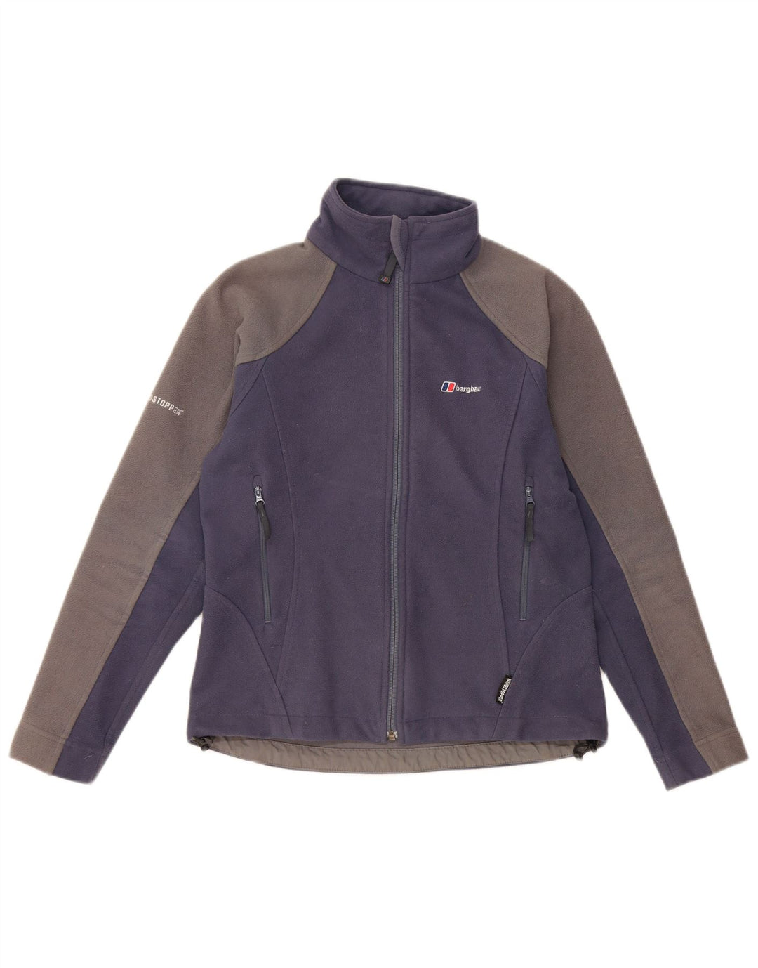 BERGHAUS Womens Fleece Jacket UK 10 Small Navy Blue Colourblock Polyester