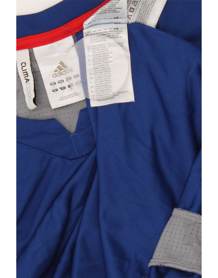 Tricou Adidas Climacool pentru bărbați Top mare, albastru, poliester color bloc