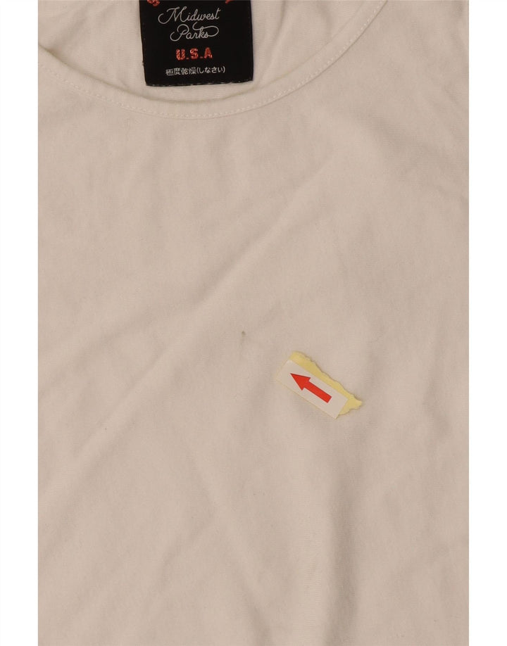 Tricou Superdry Femei Regular Fit Top UK 6 XS Bumbac alb