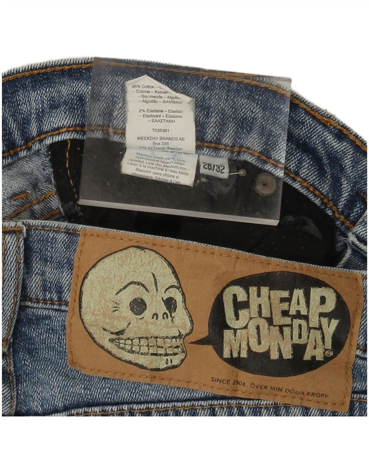 CHEAP MONDAY Blugi slim pentru bărbați L28 L32 Bumbac albastru