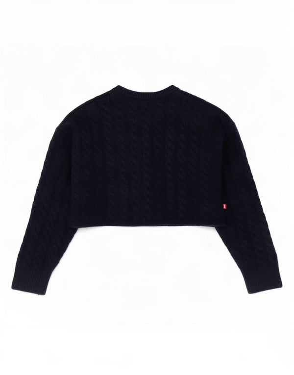 Pulover cu decolteu în V Levi's pentru femei UK 2 2XS Lână bleumarin
