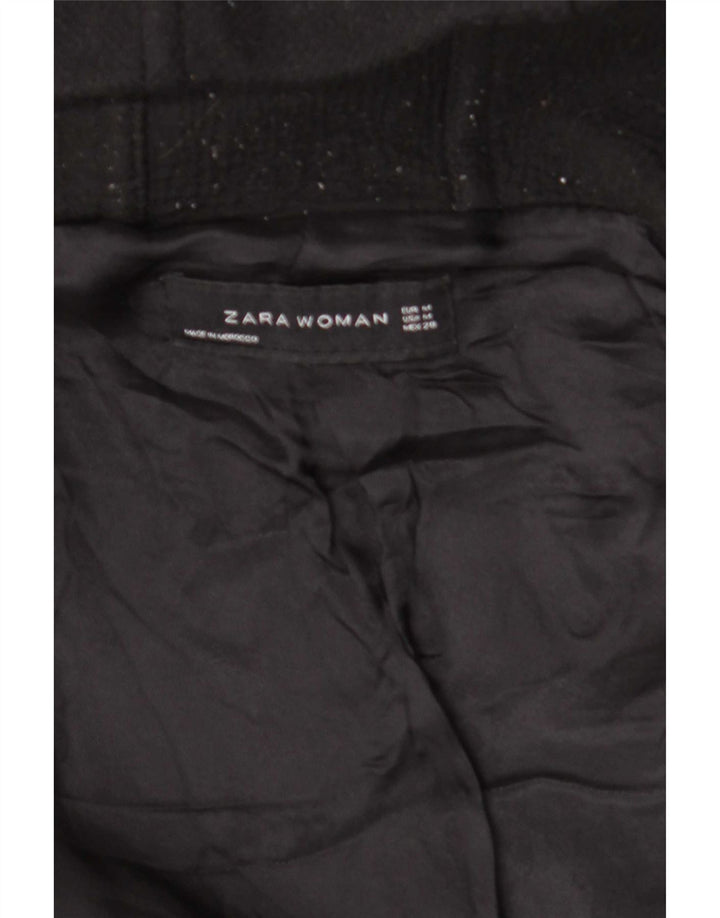 Bomber pentru femei cu glugă Zara UK 14 Lână neagră medie