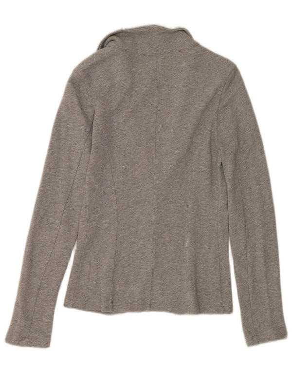 Jachetă Benetton pentru femei cu 1 nasture, UK 8, bumbac gri mic