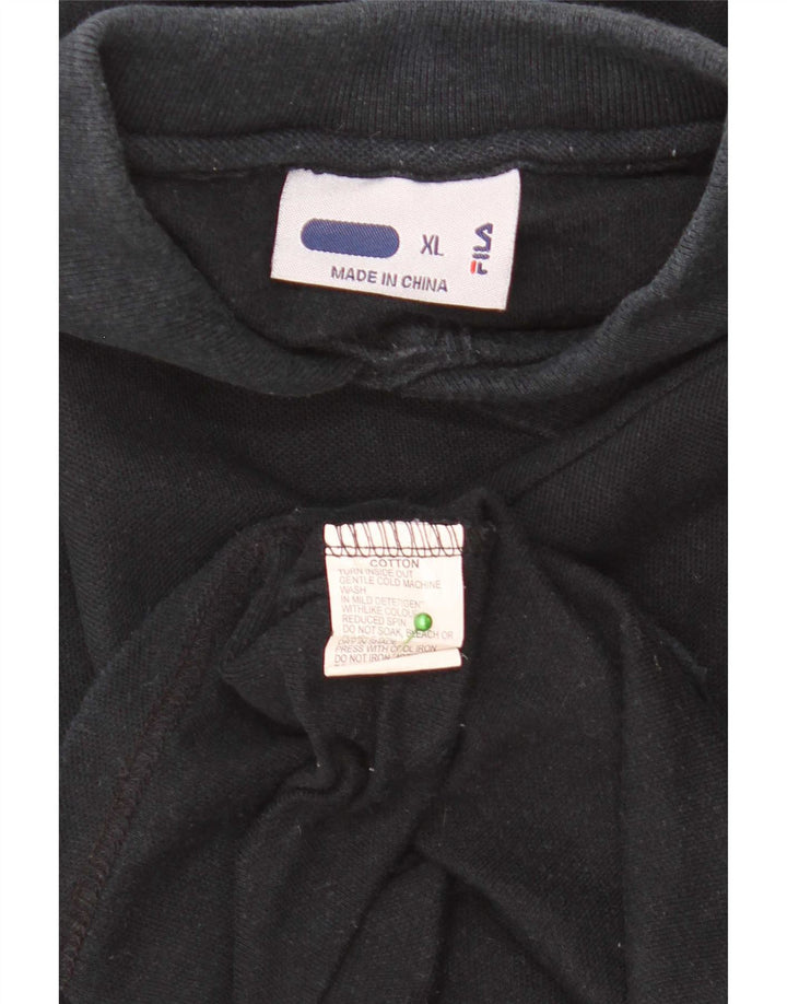 Cămașă Polo Fila Bărbați XL Bumbac Negru