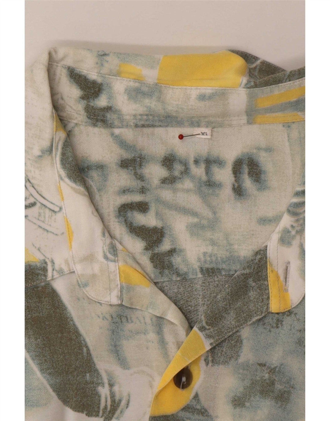 Cămașă cu mânecă scurtă pentru bărbați vintage cu model abstract, XL, multicoloră