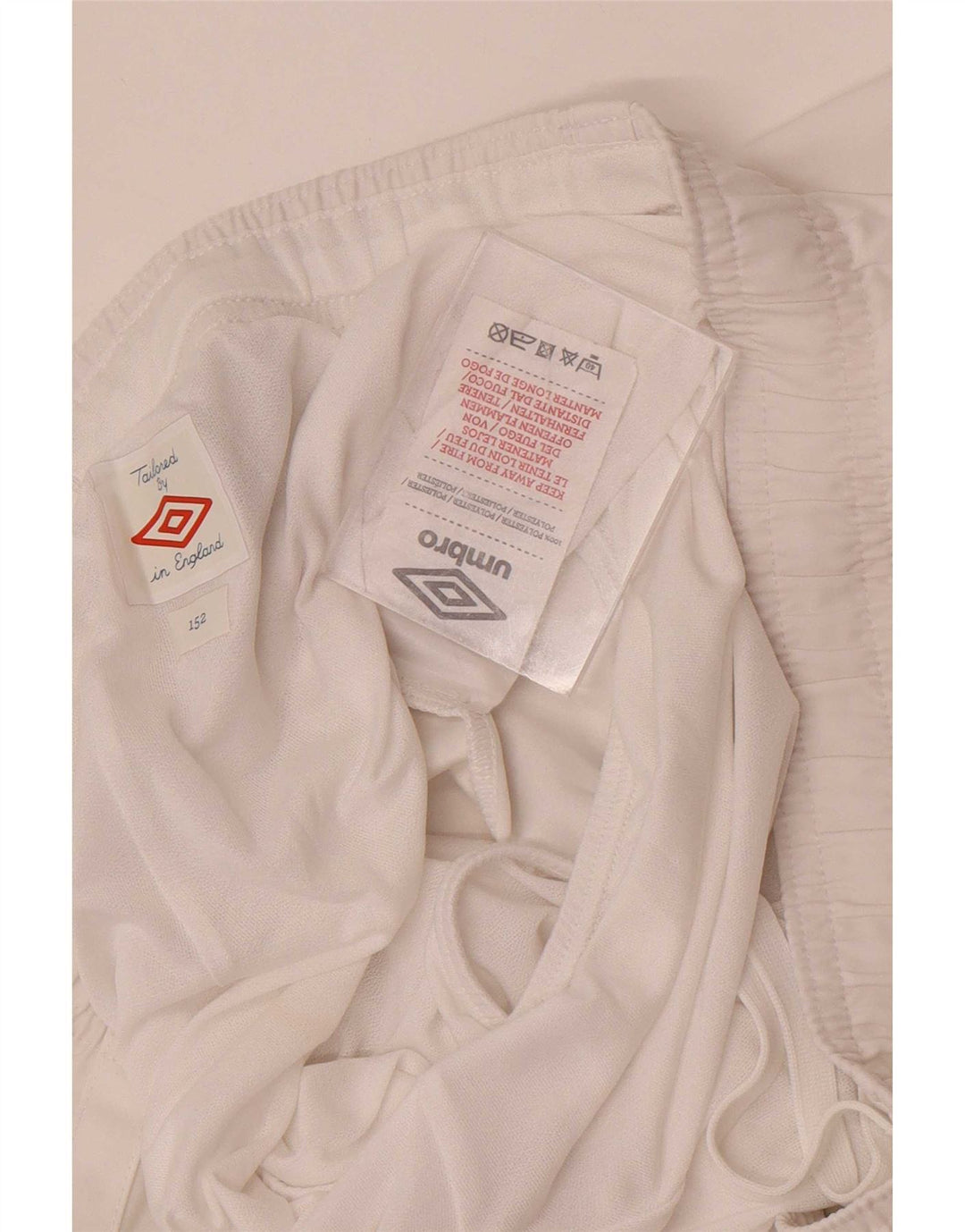 Umbro Băieți Anglia Pantaloni Scurt Sport 11-12 Ani Poliester Alb
