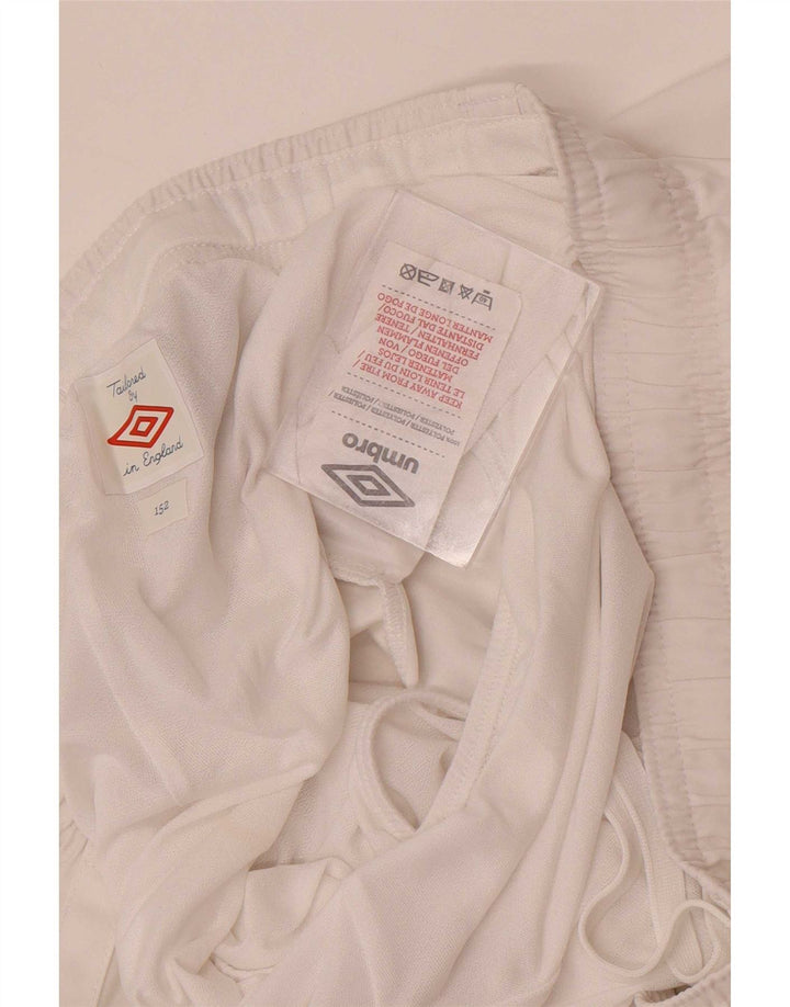 Umbro Băieți Anglia Pantaloni Scurt Sport 11-12 Ani Poliester Alb