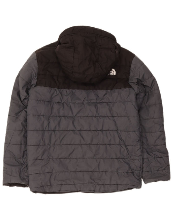 Jachetă căptușită cu glugă The North Face pentru băieți 11-12 ani, gri