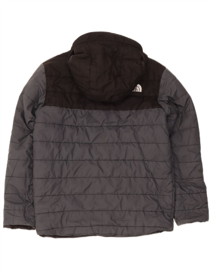 Jachetă căptușită cu glugă The North Face pentru băieți 11-12 ani, gri